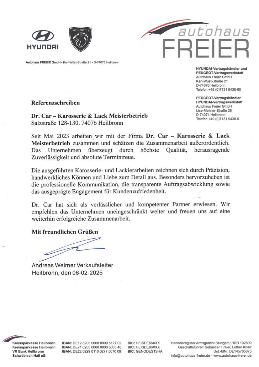 Zert. Autohaus Freier